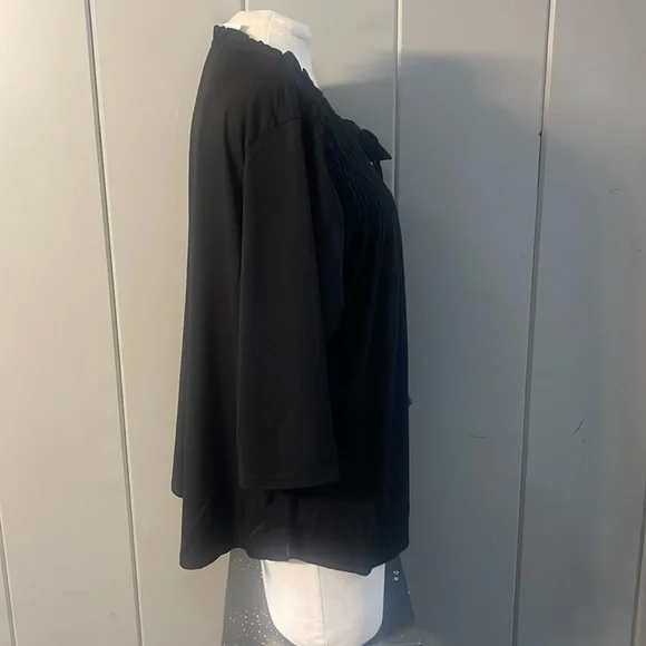 Christopher & Banks Black Boho Blouse Tee Women's Petite - Picture 2 of 4